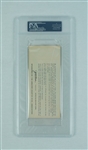 Houston vs. NC State 1974 Blue Bonnet Bowl PSA Graded FULL Ticket