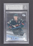 Kirill Kaprizov Autographed & Inscribed 2020-21 Upper Deck Clear Cut Parallel #451 Young Guns Rookie Card Beckett Slabbed