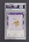 Justin Jefferson 2020 Panini Origins Rookie Autographs - Red Rookie Card LE #39/99 PSA 10
