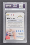 Justin Herbert Autographed & Inscribed 2020 Panini Chronicles #53 Rookie Card PSA 10