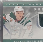 Kirill Kaprizov Autographed 2020-21 Upper Deck Premier Rookie Paramount Jerseys Rookie Card Beckett Slabbed