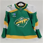 Joel Eriksson Ek 2023-24 Minnesota Wild Game Used & Autographed Reverse Retro Jersey Beckett