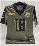 Justin Jefferson Autographed Minnesota Vikings Salute to Service Jersey Beckett