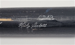 Kirby Puckett c. 1990 Minnesota Twins Game Used & Autographed Bat Beckett & PSA/DNA GU 7