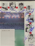 Minnesota Twins Old Timers Autographed Scorecard w/ Beckett LOA