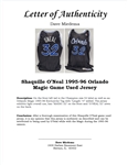 Shaquille O'Neal 1995-96 Orlando Magic Game Used Jersey w/ Dave Miedema LOA