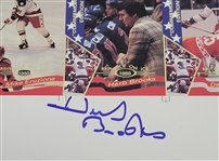 1980 Miracle Hockey Team Signed Uncut Card Sheet w/ 5 Signatures Including Herb Brooks PSA/DNA