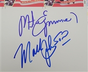 1980 Miracle Hockey Team Signed Uncut Card Sheet w/ 5 Signatures Including Herb Brooks PSA/DNA