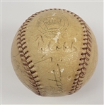 1939 Hall of Fame Induction Autographed Baseball w/ 7 Signatures Including Ruth, Cobb, & Wagner Beckett & PSA/DNA LOA's