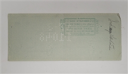 Max Winter & Sid Hartman Signed Minneapolis Lakers Check From 1948