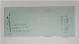 Max Winter & Sid Hartman Signed Minneapolis Lakers Check From 1953