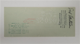 Max Winter & Sid Hartman Signed Minneapolis Lakers Check From 1952