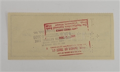 Sid Hartman Signed Check From 1958
