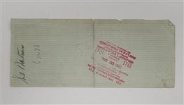 Max Winter & Sid Hartman Signed Minneapolis Lakers Check From 1947