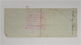 Sid Hartman Signed Check From 1955