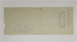 Max Winter & Sid Hartman Signed Minneapolis Lakers Check From 1951