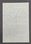 Paul Giel Signed Handwritten Letter JSA