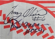 Rod Carew & Tony Oliva Dual Autographed 1991 Minnesota Twins Homer Hanky JSA