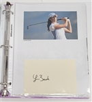 Large Collection of Women's Autographed Golf Cards, Magazines, & Cuts