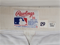 Rod Carew Lot of (2) Pairs of 1989 Minnesota Twins Coaches Worn Pants & Stirrups
