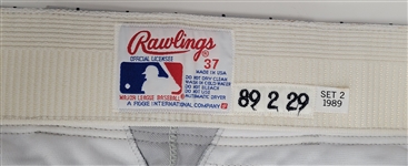 Rod Carew Lot of (2) Pairs of 1989 Minnesota Twins Coaches Worn Pants & Stirrups