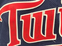 Chili Davis 1992 Minnesota Twins Game Used & Autographed BP Jersey JSA