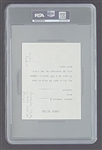 Kirby Puckett Autographed Receipt PSA Slabbed