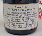 Kirby Puckett Autographed 1987 Minnesota Twins World Series Championship Champaign Bottle w/ Beckett LOA
