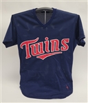 Bert Blyleven c. 1980s Minnesota Twins Game Used & Autographed BP Jersey w/ Blyleven Letter of Provenance