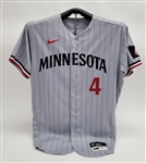 Carlos Correa 2023 Minnesota Twins Game Used HR Jersey From First Game With the New Pinstripe Jersey MLB