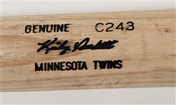 Kirby Puckett c. 1991 Minnesota Twins Game Used Bat PSA/DNA GU 9.5