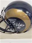 Lot of 2 Torry Holt & Steven Jackson Autographed St. Louis Rams Mini Helmets