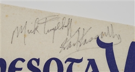 Minnesota Vikings Multi-Signed Vintage Pennant w/ Mick Tingelhoff