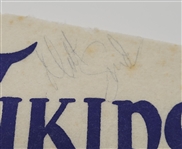 Minnesota Vikings Multi-Signed Vintage Pennant w/ Mick Tingelhoff