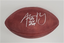 Aaron Rodgers Autographed & Inscribed Super Bowl XLV The Duke Football Steiner