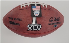 Aaron Rodgers Autographed & Inscribed Super Bowl XLV The Duke Football Steiner