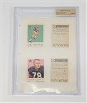 Lot of (5) 1959 Topps Football File Copy Binder Pages BGS Slabbed