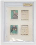 Lot of (5) 1959 Topps Football File Copy Binder Pages BGS Slabbed