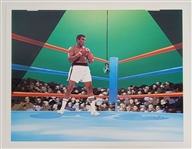 Muhammad Ali Autographed Empty That Glove 14.5x18.5 Animation Cel LE #521/650