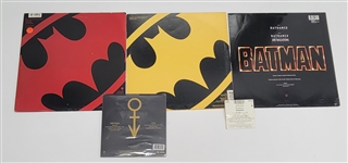 Framed 1989-90 Prince Batman Warner Bros. Promo Poster w/ 3 Albums w/ Letter of Provenance