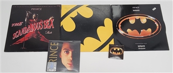 Framed 1989-90 Prince Batman Warner Bros. Promo Poster w/ 3 Albums w/ Letter of Provenance