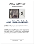 George Clinton The Cinderella Theory Framed Album w/ Photo & Letter of Provenance