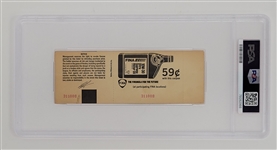 1991 Stanley Cup Final Pittsburgh vs. Minnesota Game 6 Full Ticket PSA 5 *Lemieux's 1st Cup Win*