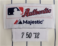 Joe Mauer 2012 Minnesota Twins Game Used Throwback Jersey MLB & Photomatched to 4/23/12