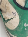 Bernardo Harris Green Bay Packers Game Used & Autographed Football Cleats From Super Bowl Championship Year