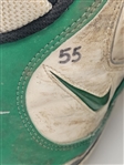 Bernardo Harris Green Bay Packers Game Used & Autographed Football Cleats From Super Bowl Championship Year