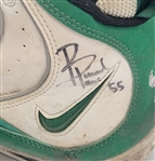 Bernardo Harris Green Bay Packers Game Used & Autographed Football Cleats From Super Bowl Championship Year