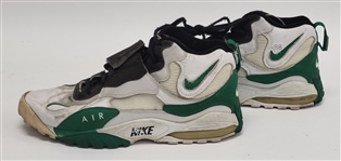 Keith Jackson c. 1995-96 Game Used Football Shoes From Super Bowl Championship Year