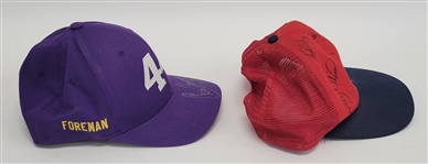 Lot of 2 Chuck Foreman & Tony Oliva Autographed Hats