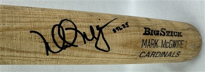 Mark McGwire 1998 St. Louis Cardinals Game Used & Autographed Bat *From 70 HR Season* PSA/DNA GU 10 